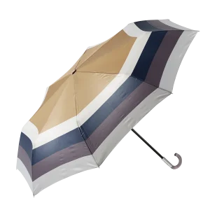 Paraguas Ezpeleta 10425 Plegable Rayas Anchas - Mango Curvo Antiviento