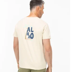 CAMISETA ESTAMPADO ALOHA BEIGE