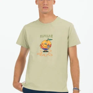 CAMISETA ESTAMPADO ELPULPO Y NARANJITO VERDE SALVIA