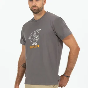 CAMISETA ESTAMPADO SILUETA NARANJITO CARBÓN