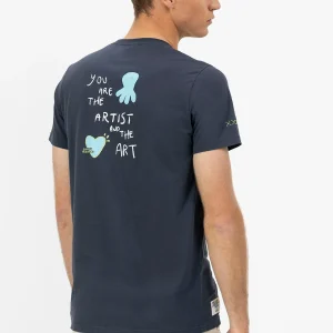 CAMISETA ESTAMPADO THE ARTIST AZUL MARINO DELAVÉ