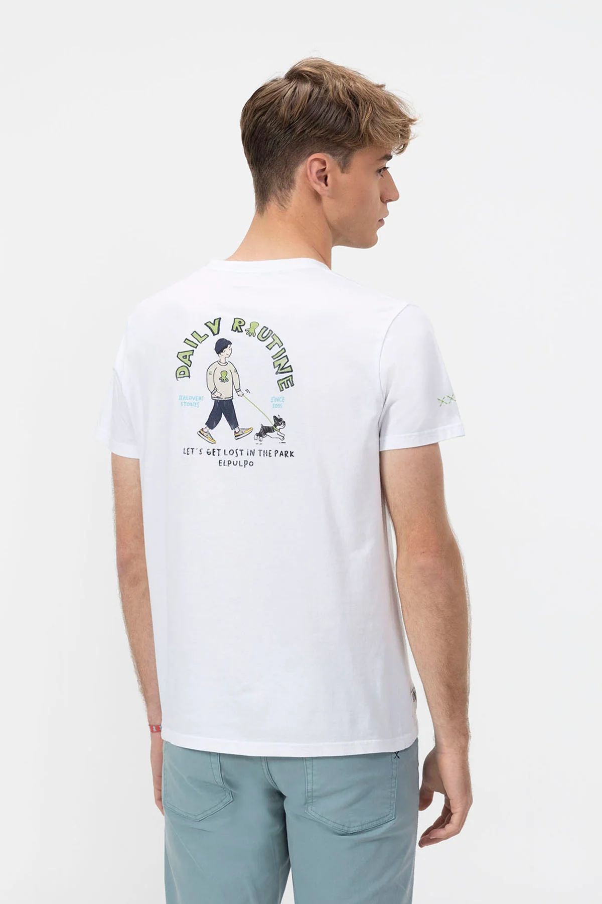 CAMISETA ESTAMPADO DAILY ROUTINE BLANCO PURO - Imagen 7