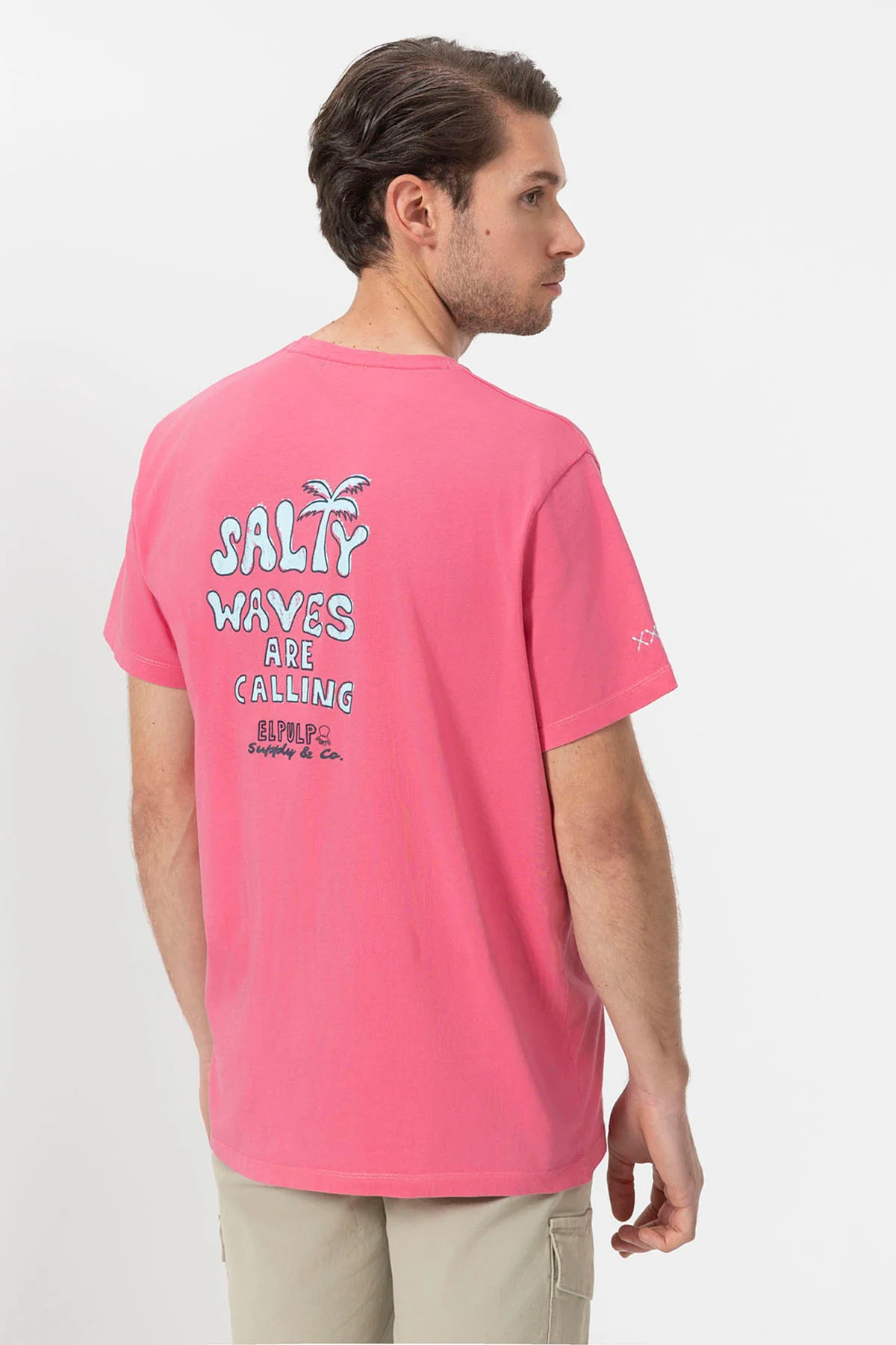 CAMISETA ESTAMPADO SALTY WAVES ROSA CHICLE - Imagen 2