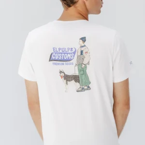 CAMISETA ELPULPO CUSTOMS BLANCO PURO
