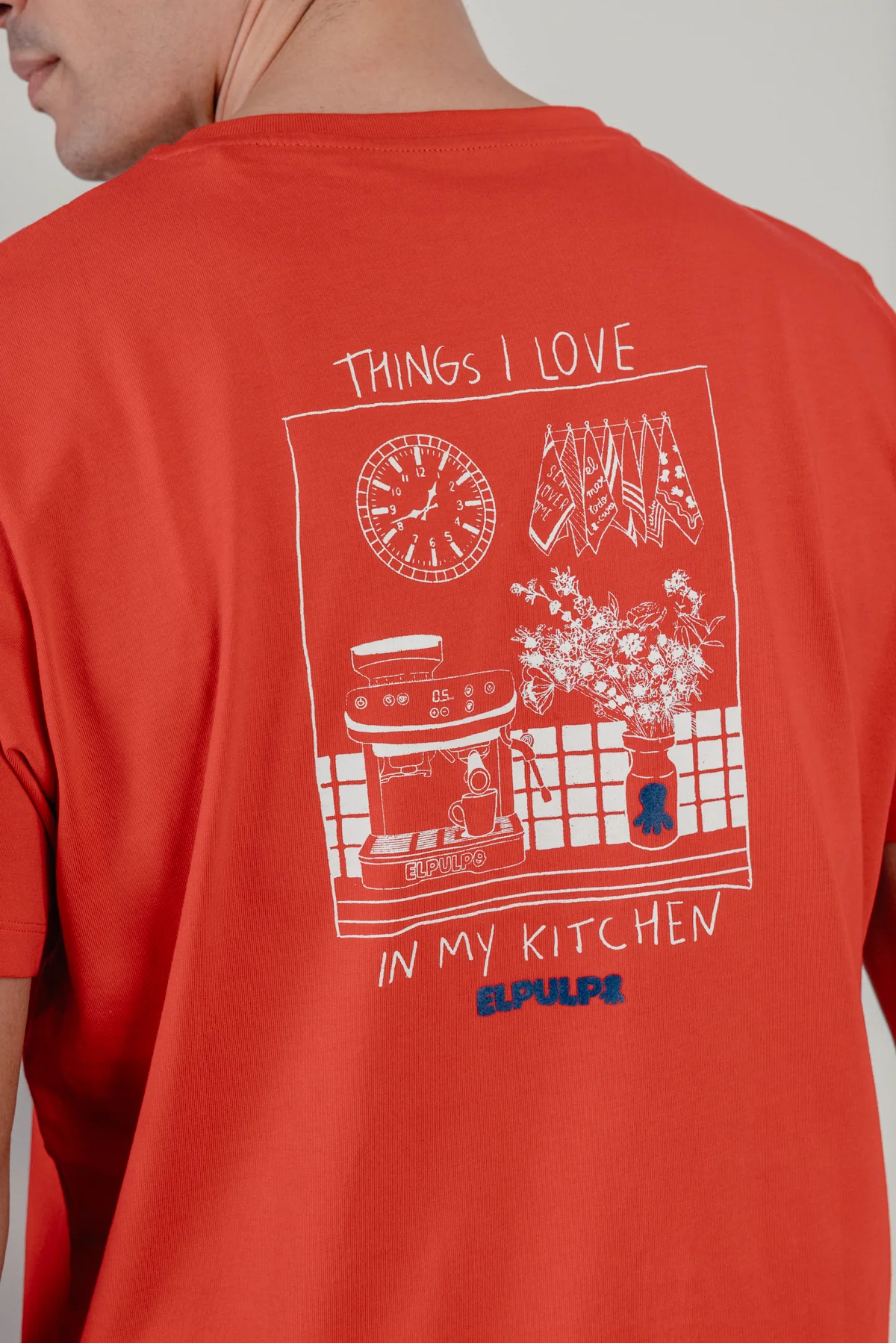 Camiseta estampado my kitchen rojo - Imagen 2