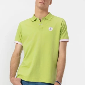 POLO LAVADO PARCHE CONTRASTE VERDE PISTACHO
