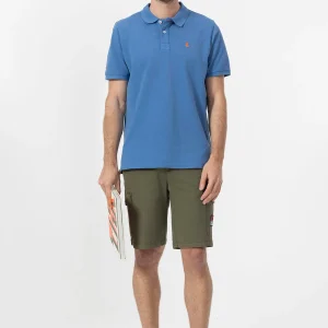 POLO LAVADO BORDADOS A CONTRASTE ÍNDIGO