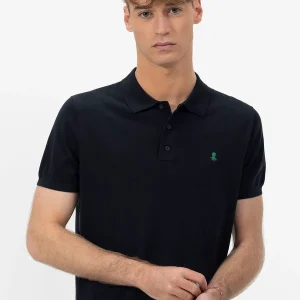 POLO DE PUNTO CREPE BÁSICA AZUL MARINO