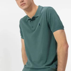 POLO DE PUNTO CREPE BÁSICA VERDE GRISÁCEO