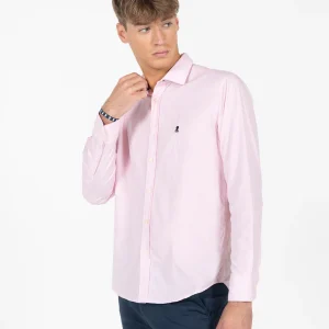 CAMISA MICRORAYA POPELÍN ROSA BEBÉ