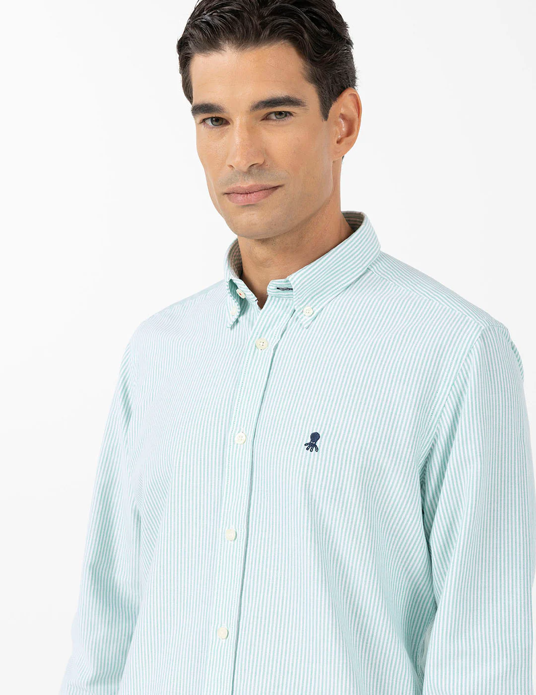 CAMISA STRIPED PINTPOINT VERDE - Imagen 3