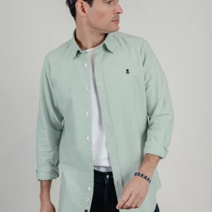 Camisa casual oxford verde campo