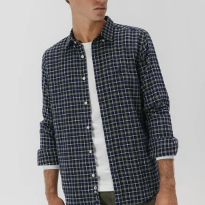 CAMISA CASUAL FRANELA CUADRO VERDE