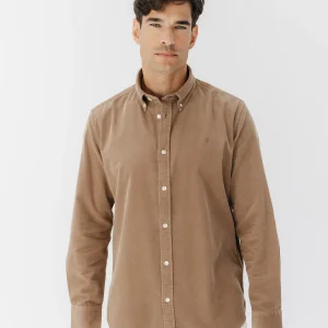 CAMISA CASUAL CORDUROY TINTADA TOPO