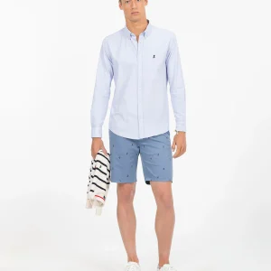 BERMUDA CHINO NEW ALL OVER INDIGO DELAVÉ