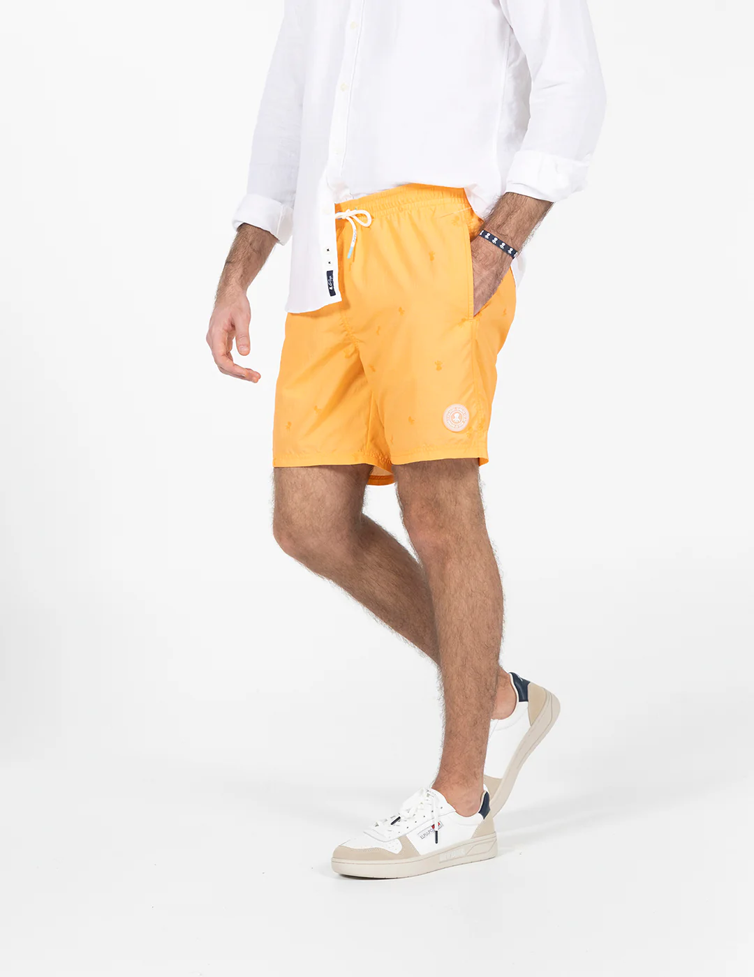 BAÑADOR LAVADO ESTAMPADO NEW ALL OVER NARANJA DELAVÉ - Imagen 3