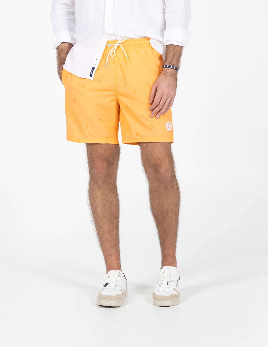 BAÑADOR LAVADO ESTAMPADO NEW ALL OVER NARANJA DELAVÉ