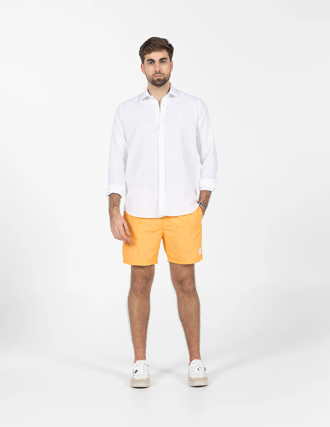 BAÑADOR LAVADO ESTAMPADO NEW ALL OVER NARANJA DELAVÉ - Imagen 8