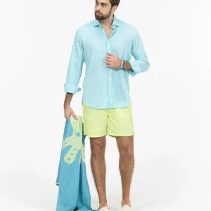 BAÑADOR LAVADO ESTAMPADO NEW ALL OVER VERDE LIMA