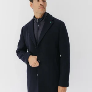 ABRIGO PECHERA DESMONTABLE PAÑO AZUL MARINO