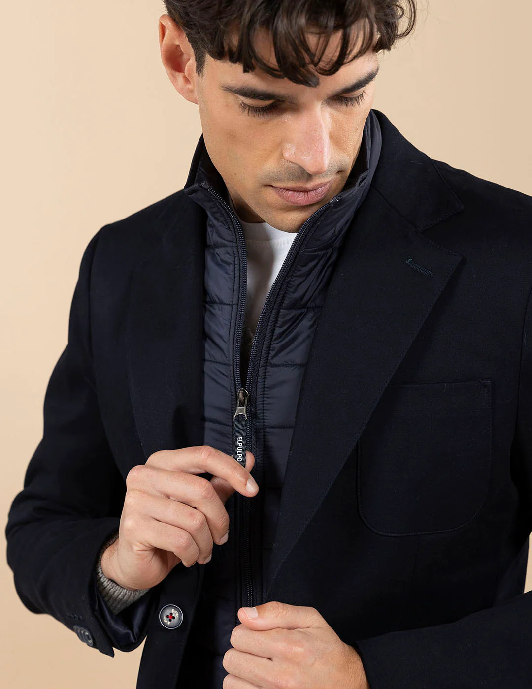 AMERICANA CON PECHERA DESMONTABLE AZUL MARINO - Imagen 6