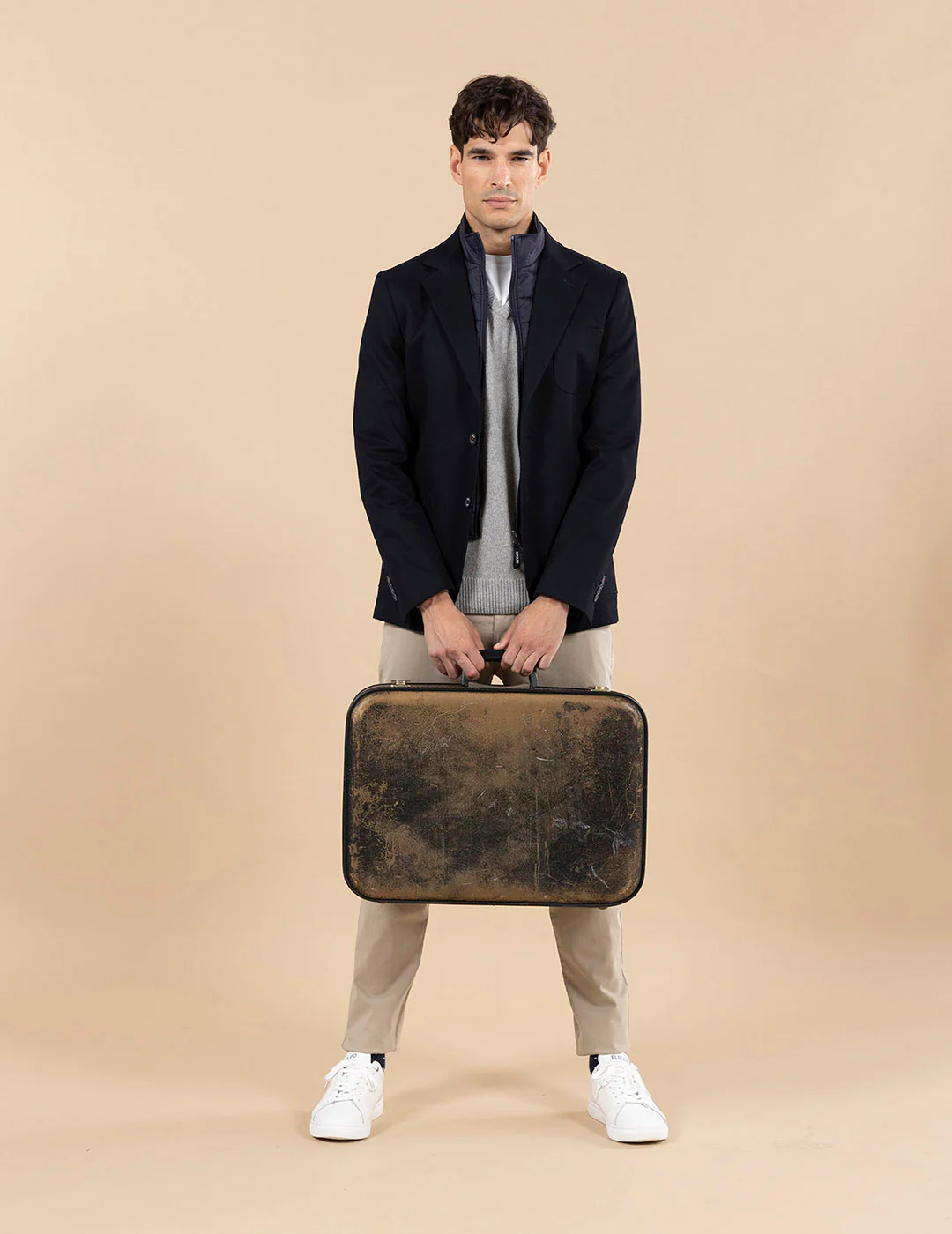 AMERICANA CON PECHERA DESMONTABLE AZUL MARINO - Imagen 2