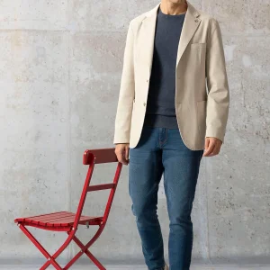 AMERICANA TINTADA EN PRENDA MARFIL