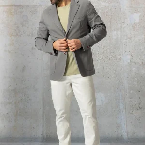 AMERICANA TINTADA EN PRENDA GRIS MEDIO