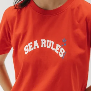 CAMISETA ESTAMPADO SEA RULES CEREZA