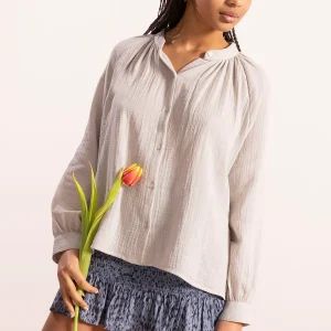 CAMISA TEEN MANGA RANGLAN BAMBULA GRIS PERLA