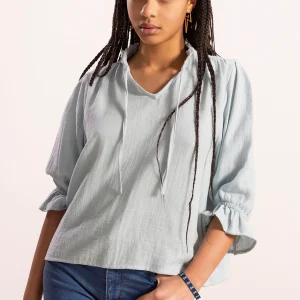 BLUSA TEEN PICO BAMBULA AZUL VERDOSO