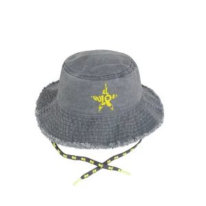 BUCKET DENIM CON CORDÓN PERSONALIZADO COLOR STAR CARBÓN