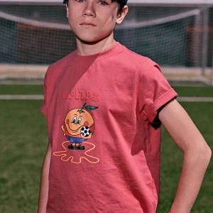 CAMISETA NIÑO ESTAMPADO ELPULPO Y NARANJITO ROJO DELAVÉ