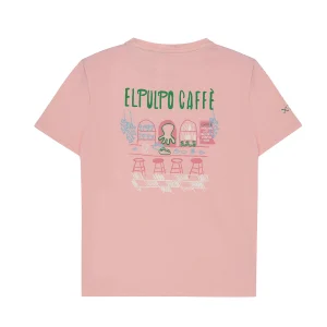 CAMISETA NIÑO ESTAMPADO ELPULPO CAFÉ ROSA