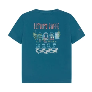 CAMISETA NIÑO ESTAMPADO ELPULPO CAFÉ AZUL ZAFIRO