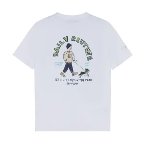 CAMISETA NIÑO ESTAMPADO DAILY ROUTINE BLANCO PURO