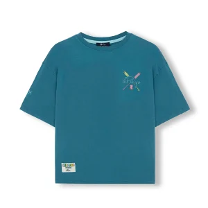 CAMISETA NIÑO ESTAMPADO REMOS COLOR AZUL ZAFIRO