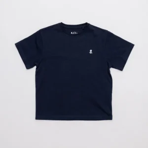 CAMISETA NIÑO BORDADO LOGO CONTRASTE AZUL MARINO