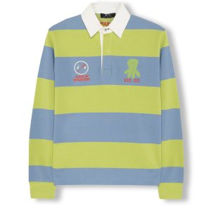 POLO NIÑO RUGBY PARCHE BANDERA VERDE PISTACHO