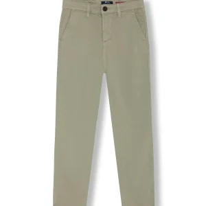 PANTALON NIÑO CHINO SATIN VERDE DELAVÉ