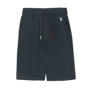 BERMUDA NIÑO JOGGER FELPA ESTAMPADO AZUL MARINO