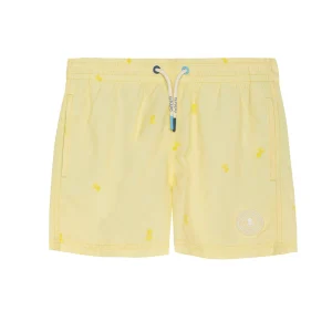 BAÑADOR NIÑO LAVADO ESTAMPADO NEW ALL OVER AMARILLO DELAVÉ