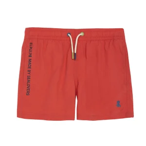 BAÑADOR NIÑO LAVADO ESTAMPADO SEALOVERS ROJO DELAVÉ