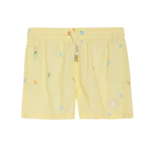 BAÑADOR NIÑO ESTAMPADO NEW ALL OVER MULTICOLOR AMARILLO DELAVÉ