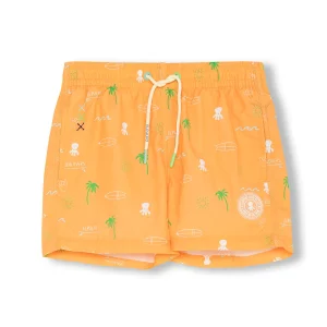 BAÑADOR NIÑO ESTAMPADO OCEAN ESSENTIALS  MELOCOTÓN