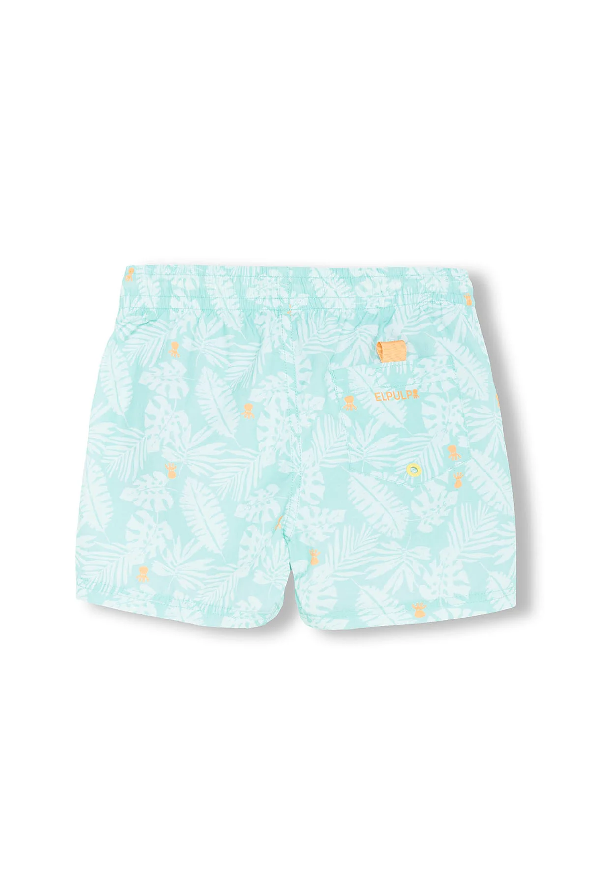 BAÑADOR NIÑO ESTAMPADO SILUETAS HOJAS AZUL TURQUESA - Imagen 3