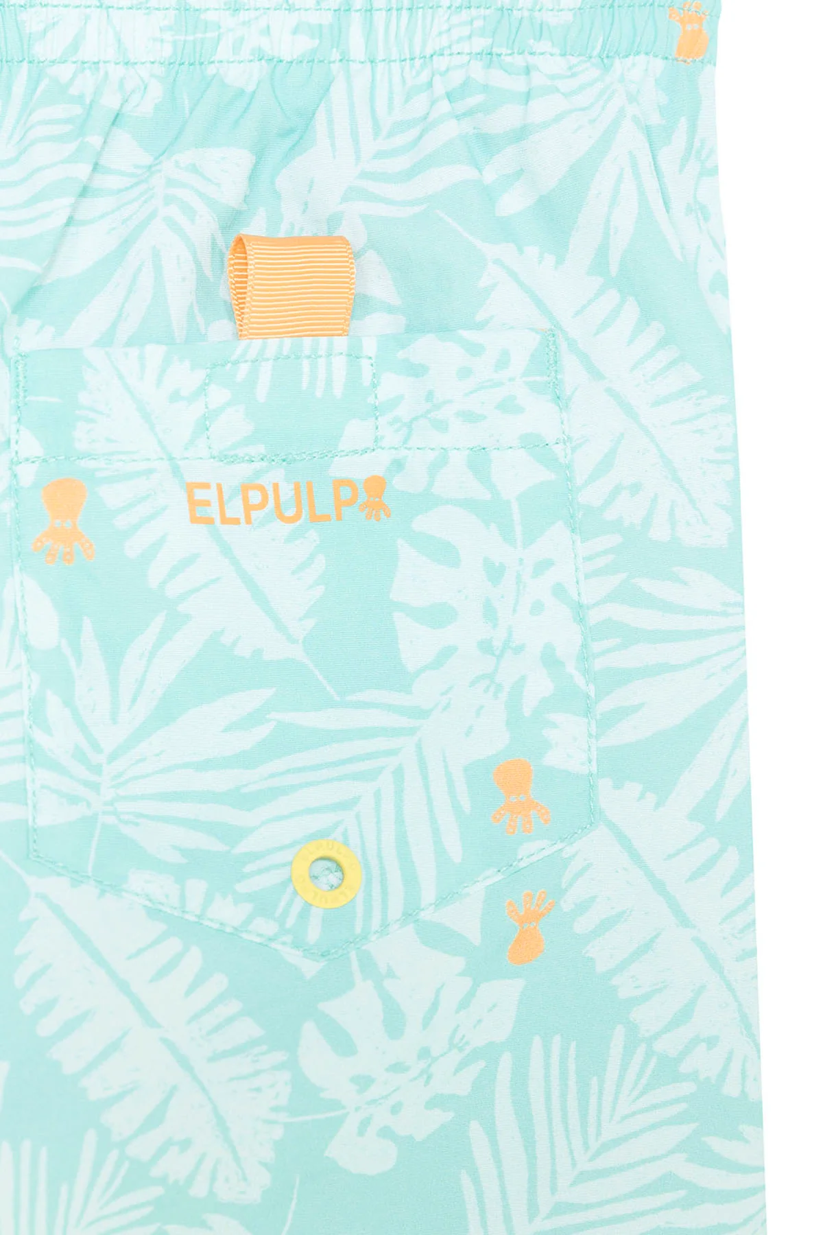 BAÑADOR NIÑO ESTAMPADO SILUETAS HOJAS AZUL TURQUESA - Imagen 4