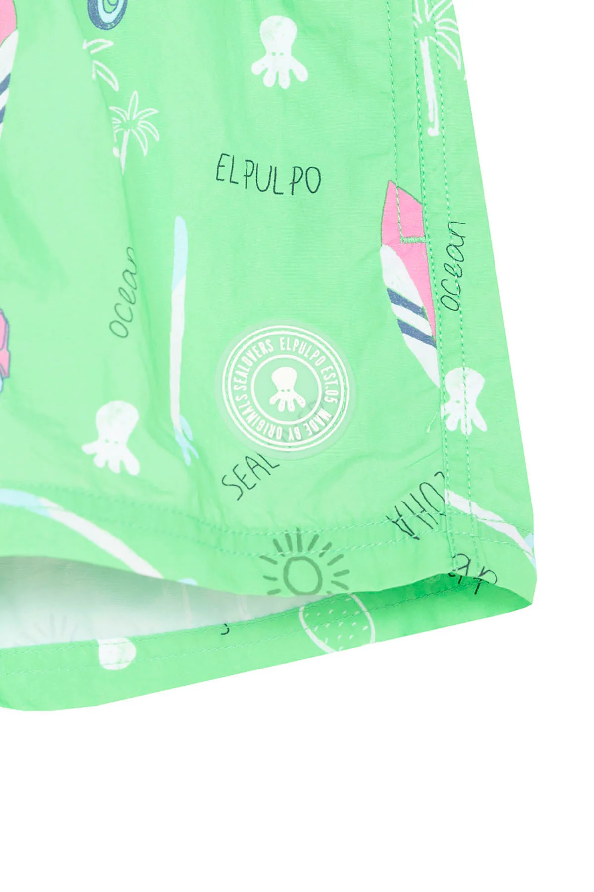 BAÑADOR NIÑO ESTAMPADO SURFBOARDS VERDE PISTACHO - Imagen 5
