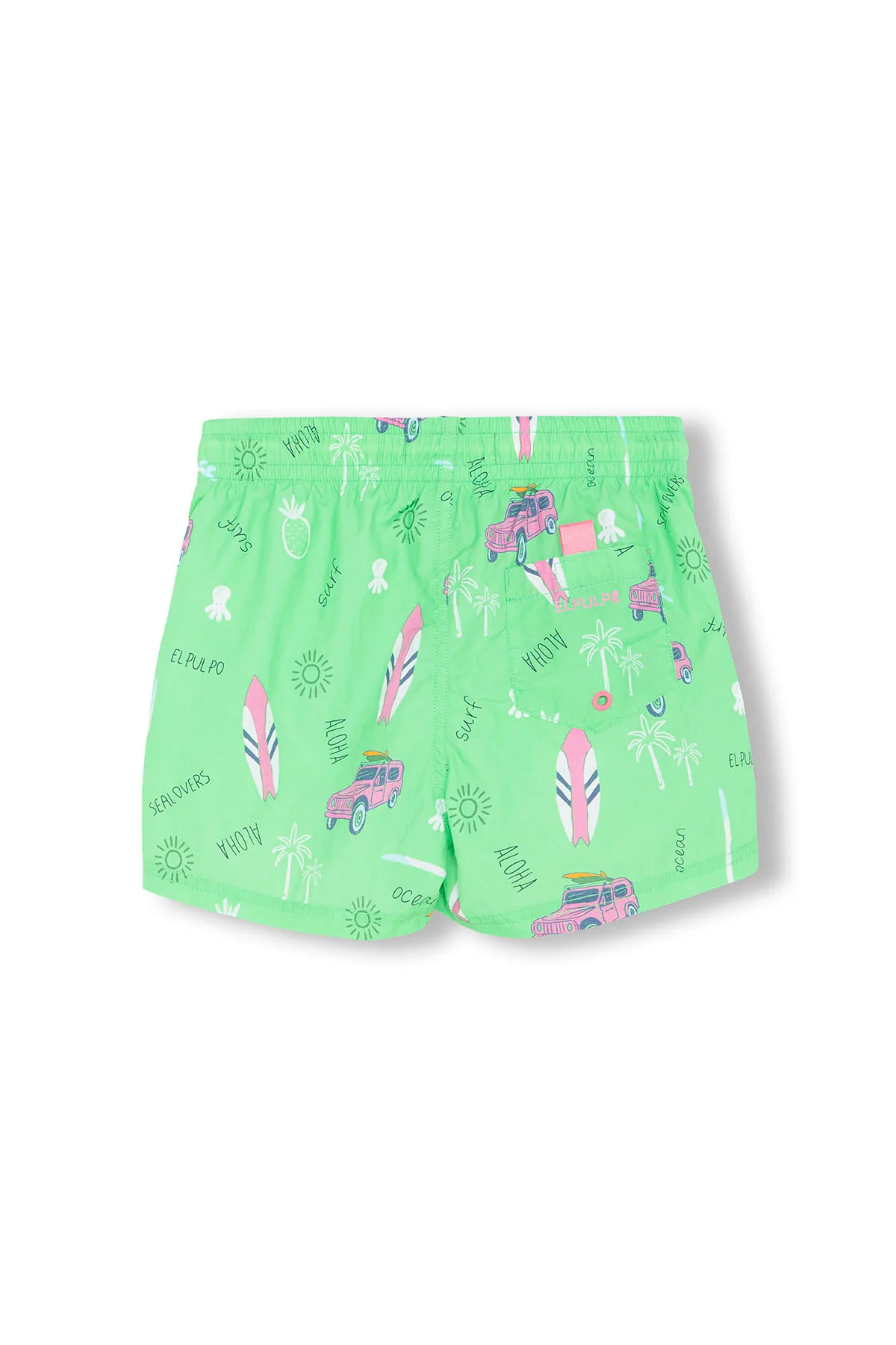 BAÑADOR NIÑO ESTAMPADO SURFBOARDS VERDE PISTACHO - Imagen 3