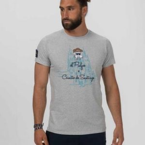 CAMISETA KM 27 GRIS PERLA